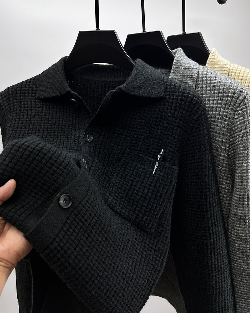 Stylish Hand-Made Knit Sweater Coat for Women