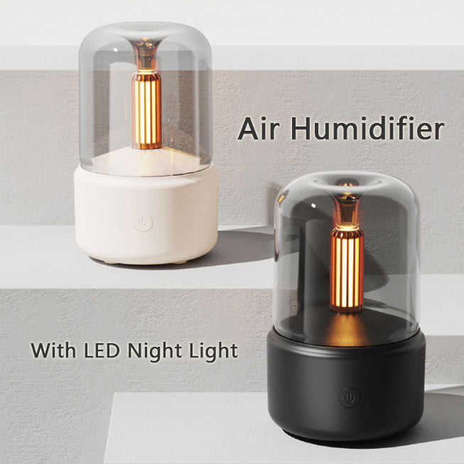Aroma Diffuser: LED Humidifier with Cool Mist and Candlelight