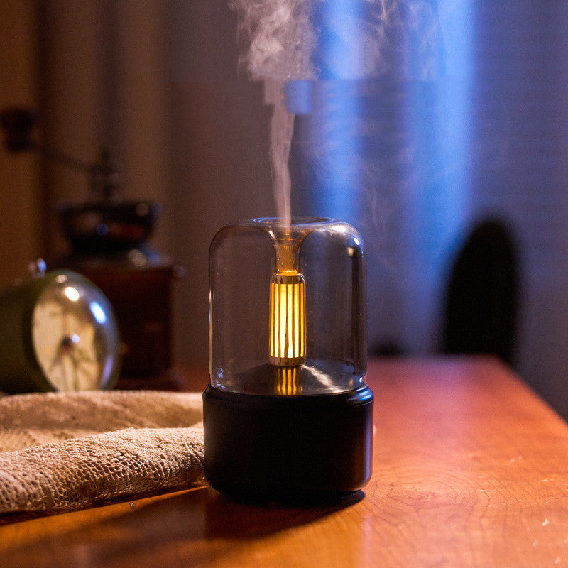 Aroma Diffuser: LED Humidifier with Cool Mist and Candlelight