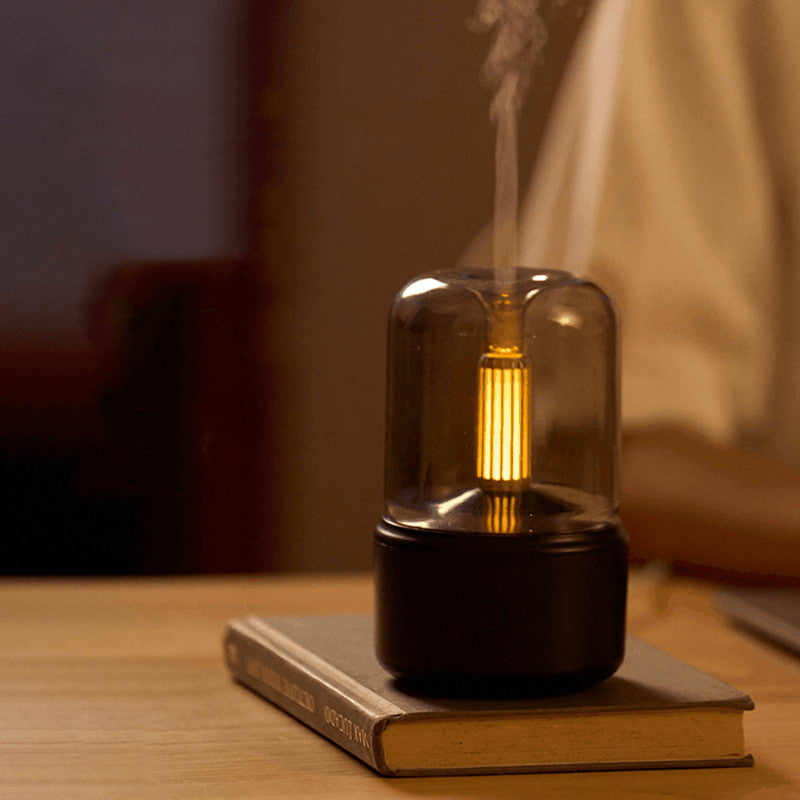 Aroma Diffuser: LED Humidifier with Cool Mist and Candlelight