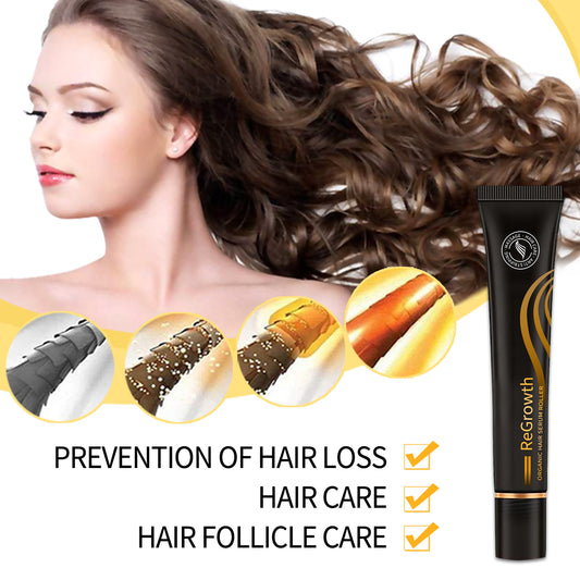 Regrowth Organic Hair Serum Roller Set: Anti-Hair Loss Solution