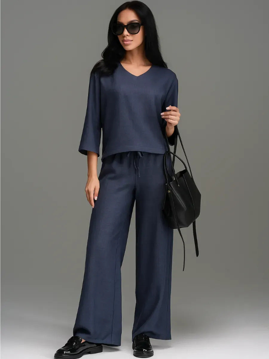 Best Summer Style Two-Piece Loose Cropped Sleeve Suit